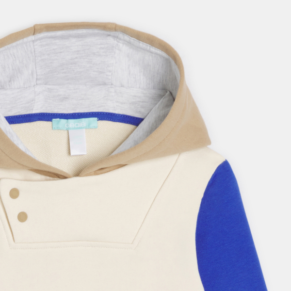 سويت شيرت من الصوف بغطاء رأس، أرزق اللون للأولاد